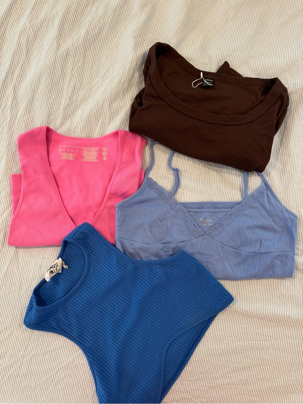 Princess Polly Mixed Color Women Tops - Brown, Hot Pink, Periwinkle, Royal Blue